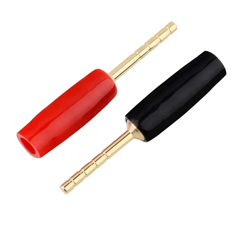 4/10Pcs 2mm Banana Plugs Elbow Bend Pin Male Straight Plug Banana Plug Connector for Audio HIFI Speaker Adapter