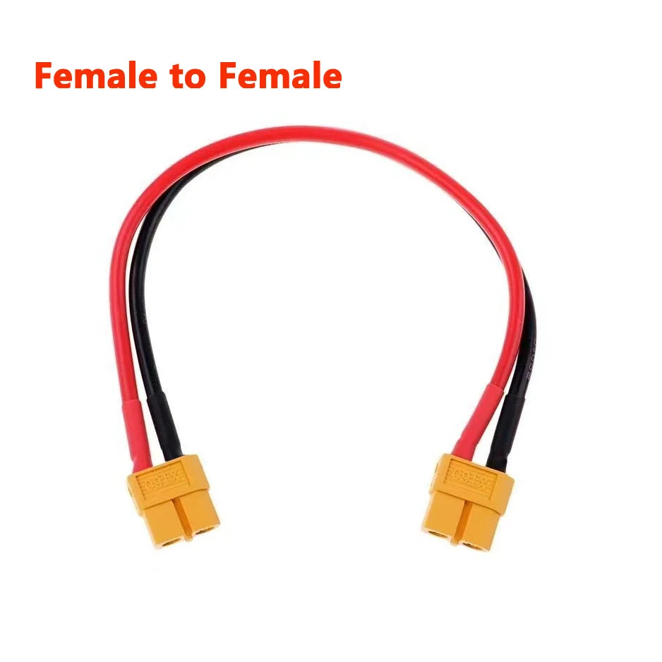 XT60 Male Female Connector Plug Set with Silicone Insulation 12AWG/14AWG Battery Extension Cable for RC Lipo Batteries And Drone