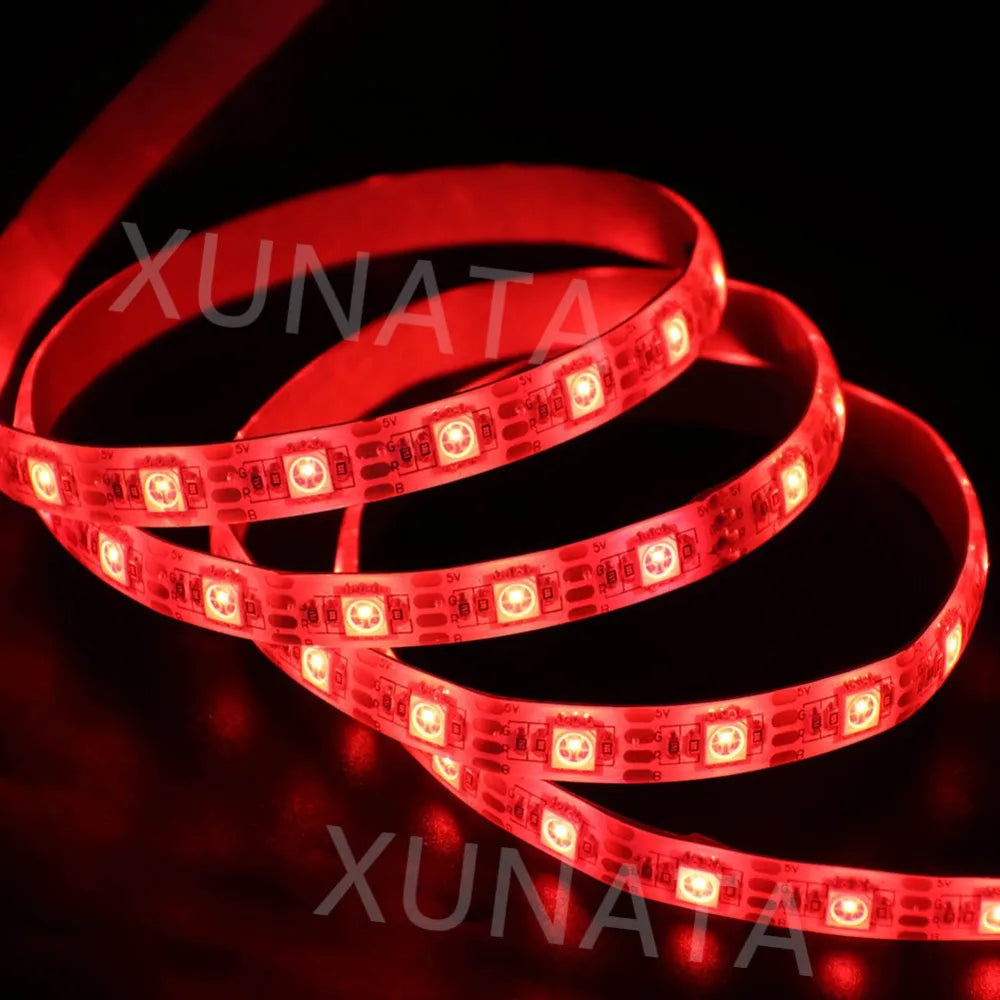 5V USB LED Strip RGB Light 5050 24key / 44key Remote Control Kit USB Power Waterproof Flexible Led Tape Adhesive TV Backlights