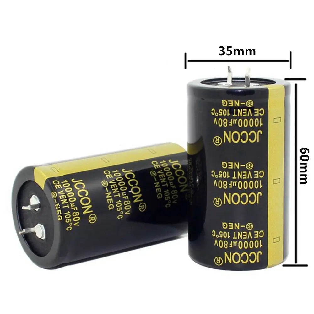 2PCS JCCON Audio Electrolytic Capacitor 25V 35V 50V 63V 80V 100V 200V 400V 450V 3300UF 4700UF 6800UF 10000UF 15000UF 22000UF 470