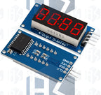 TM1637 4-Digit 0.36-Inch Red 7-Segment LED Display Module - Serial Interface Driver Board for Arduino Clock