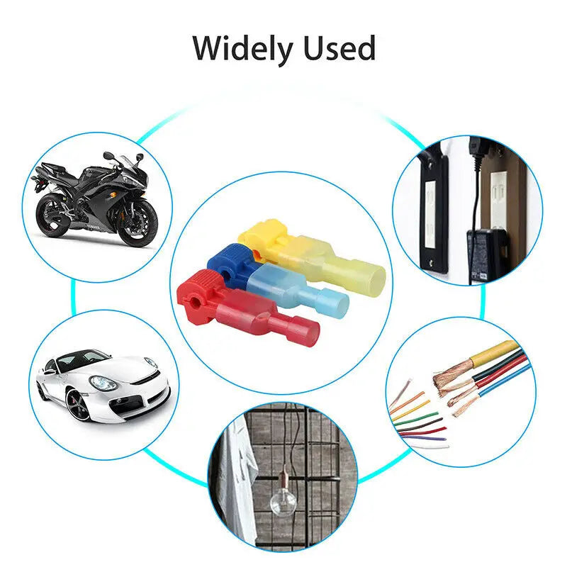10/20/60/100Pcs T-Tap Connectors Quick Electrical Cable Connector Snap Splice Lock Wire Terminal Waterproof Crimp Wire Terminals