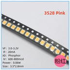 2000Pcs 3528 SMD LED Red Blue Green White Yellow Pink UV RGB LED Lamp Beads Size 1210 Light-emitting Diode High Bright Quality
