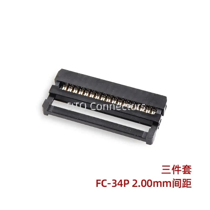10Pcs 2.0 2mm Pitch FC 2X3/4/5/6/7/8/10/12/13/15/17/20/25 Pin IDC Female Header Socket Connector For 1.0mm Flat Cable