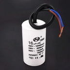 CBB60 Motor Start Capacitor for Washing Machine, Spin Dryer, Water Pump 4/5/6/8/10/12/20/100UF
