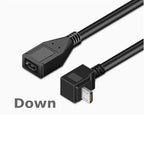 30cm 90 Degree Right & Left Angled Micro USB 5Pin Male to Female M/F Extension Connector Adapter Cable for Mobile Phone Tablet
