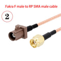 1PC Fakra F Male Female Brown Color To SMA Plug Jack Pigtail Cable Adapter RG316 15cm /30cm/50cm/100cm Wholesale NEW