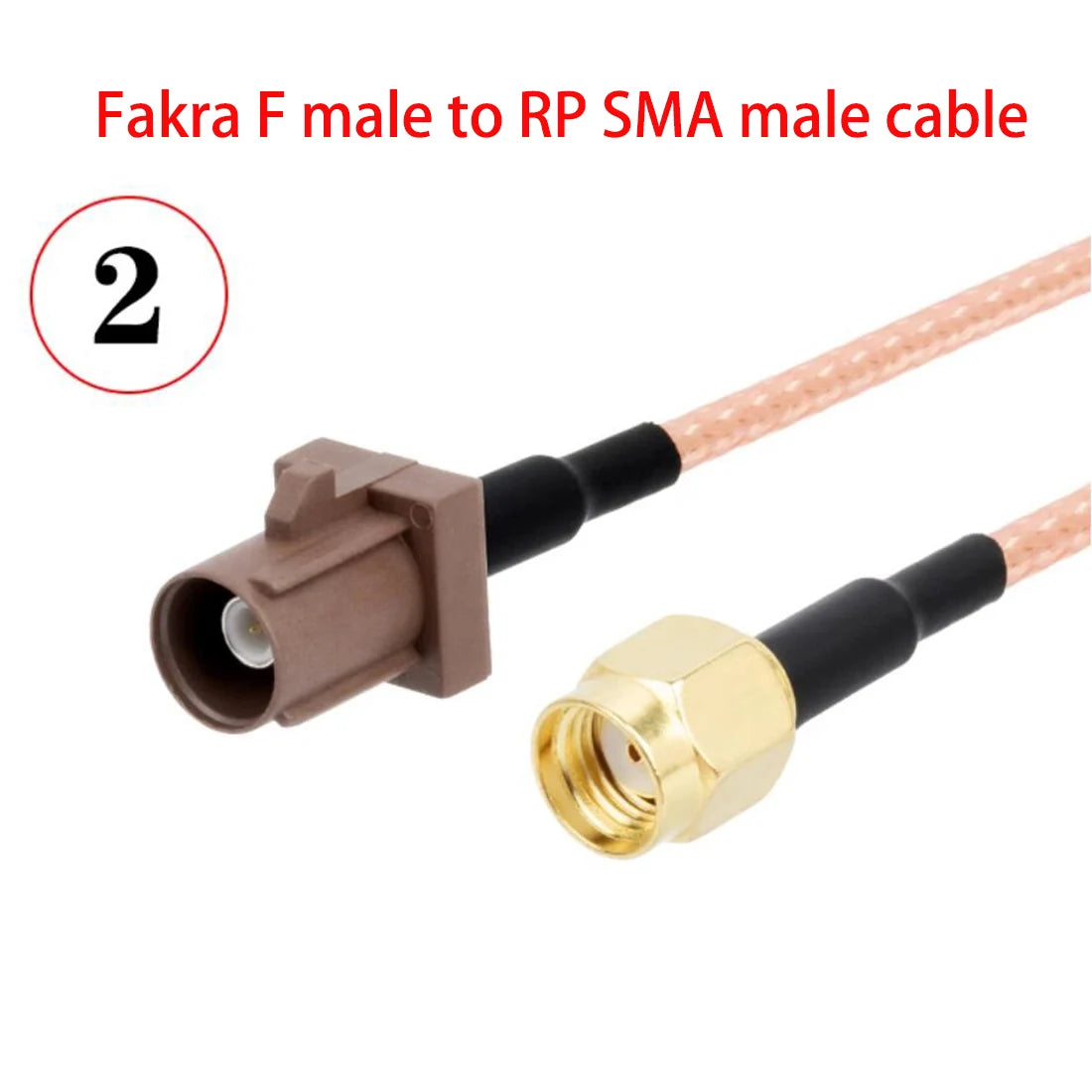 1PC Fakra F Male Female Brown Color To SMA Plug Jack Pigtail Cable Adapter RG316 15cm /30cm/50cm/100cm Wholesale NEW