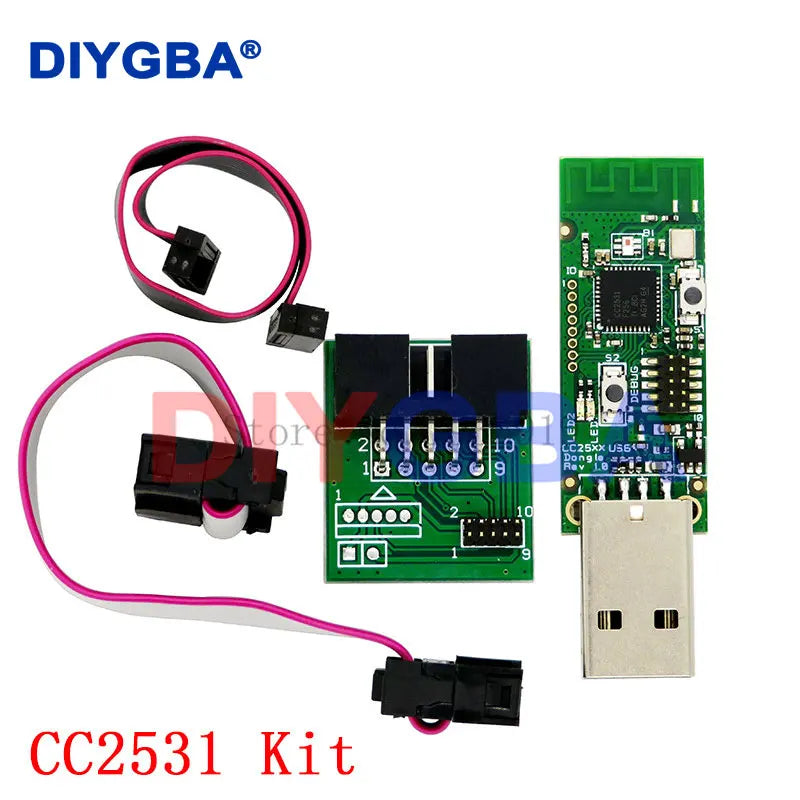 CC2531 CC2540 Bluetooth BLE 4.0 Zigbee Sniffer Wireless Board Dongle Capture Module USB Programmer Downloader Cable Connector