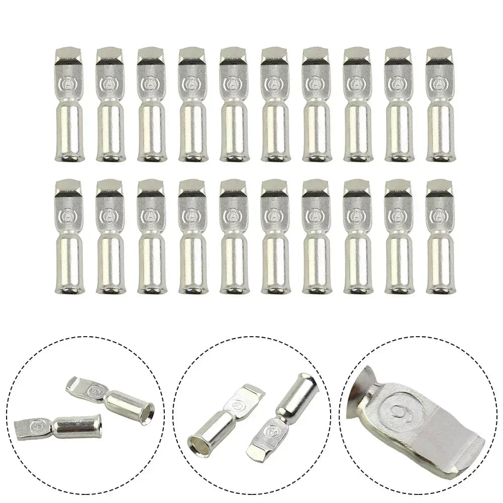 For 50A Copper Terminal Set Includes 20 Connectors Compatible With For Anderson Style Contacts Great For Batteries
