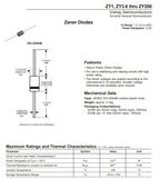 50pcs 2W Zener Diodes ZY3.6 ZY3.9 ZY4.3 ZY4.7 ZY5.1 ZY5.6 ZY6.2 ZY6.8 ZY7.5 ZY8.2 ZY9.1 ZY10 ZY11 ZY12 ZY13 ZY15 DO-204AM
