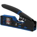 RJ45 RJ11 Crimp Tool Kit Pass Through Cat6 Crimping Tool For Cat5 Cat5e Cat6 8P6P Connector, All-in-one Ethernet Crimper