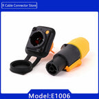 2pcs 3Pins Waterproof IP65 Grade Locking Powercon Male Plug Jack Female Chassis Socket Cable Wire Connector