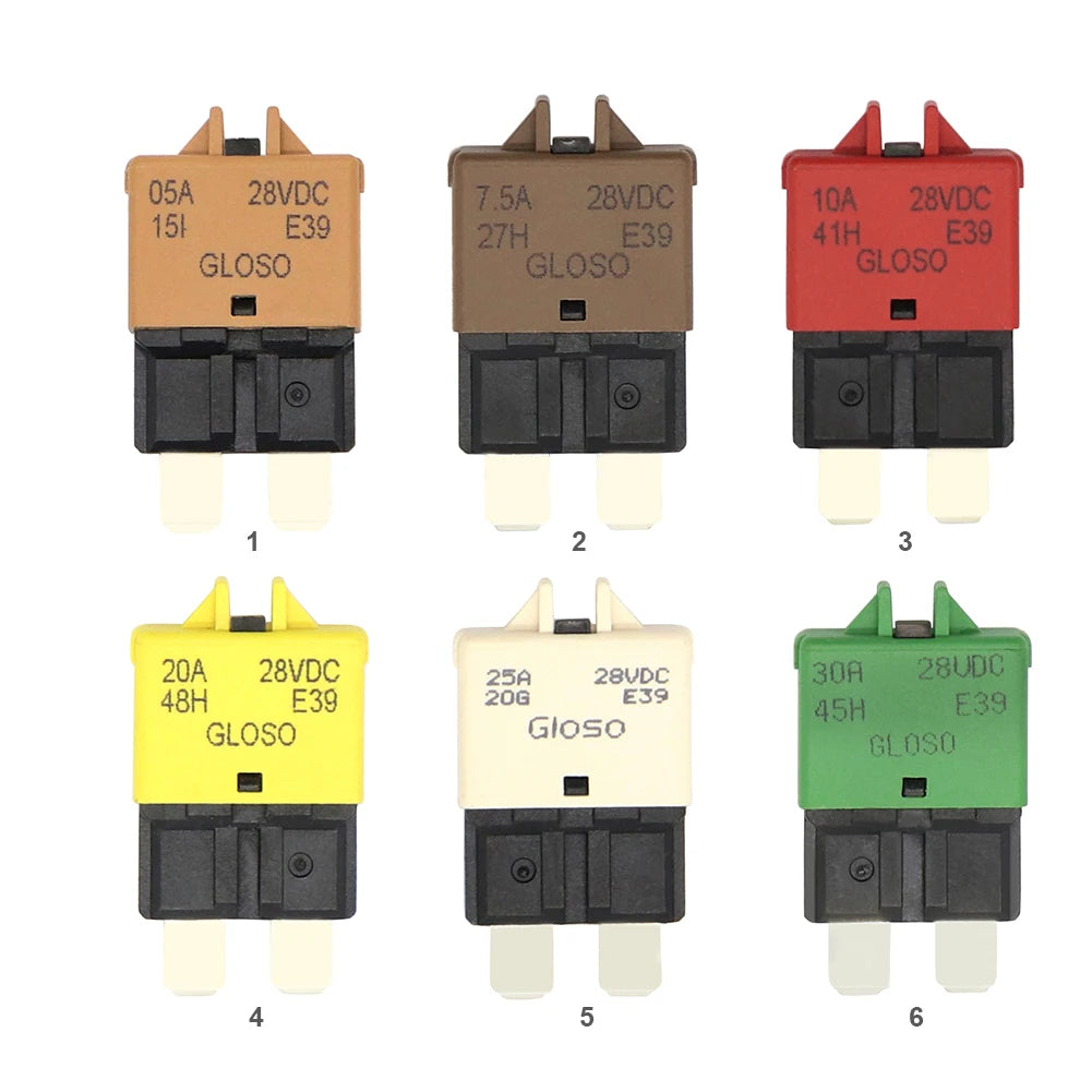 DC14/32V 5A-30A Automatic Reset Mini ATM Circuit Breaker Blade Fuse With Automatic Recovery for Car Motorcycle Truck Boat Marine