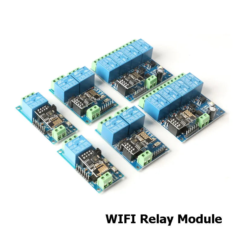 ESP8266 ESP-01 WiFi Relay 1 2 4 Way Channel 5V 12V Things Smart Home Remote Control Switch ESP01 Wireless Module Phone APP