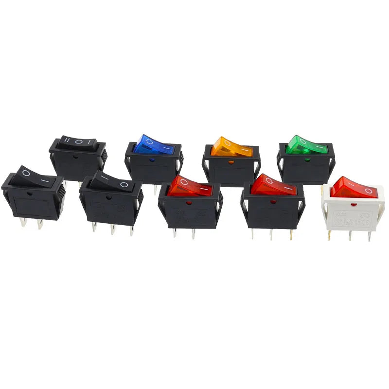 1PCS KCD3 Rocker Switch ON-OFF ON-OFF-ON 2 Position 3Pins Electrical equipment With Light Power Switch 16A 250V / 20A 125V AC