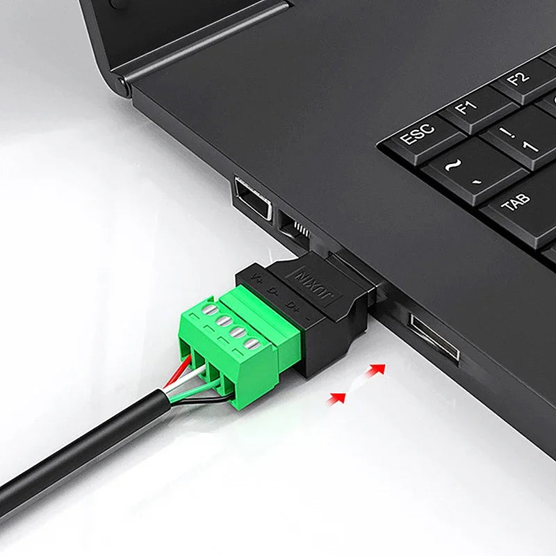 USB 2.0 Connector Avoid Welding Plugs USB Type A Male Female to 4Pin 5pin Screw Terminal Socket Adapter Plug For Computer TV