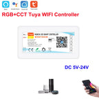 DC5-24V Tuya Wifi Wireless LED Controller Support iOs Android APP Alexa Google Voice Control for DIM CCT RGB RGBW RGBCCT Strip