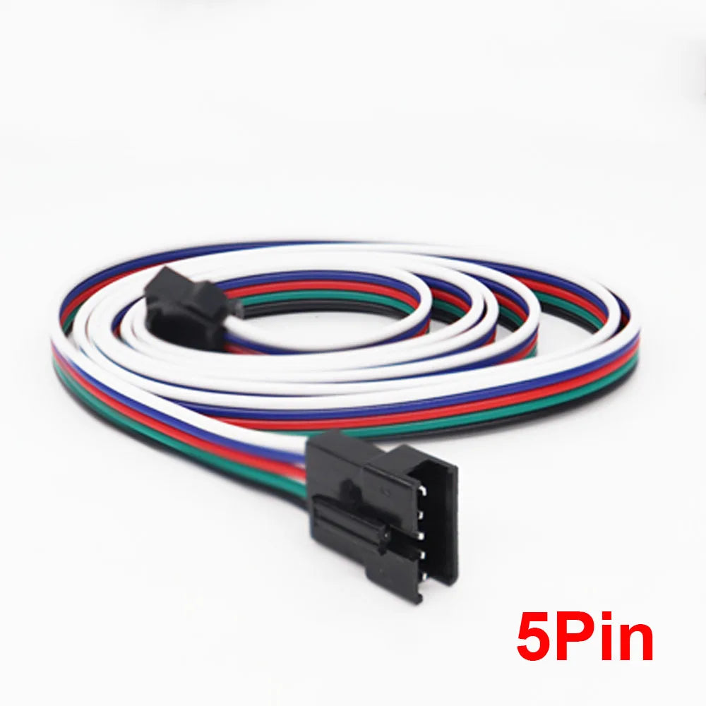 2PIN 3PIN 4PIN 5PIN Female&Male JST Led Extend Cable Connector 0.5M/1M/2M 22AWG Wire For 5050 RGB WS2811 WS2812B WS2815 Strip