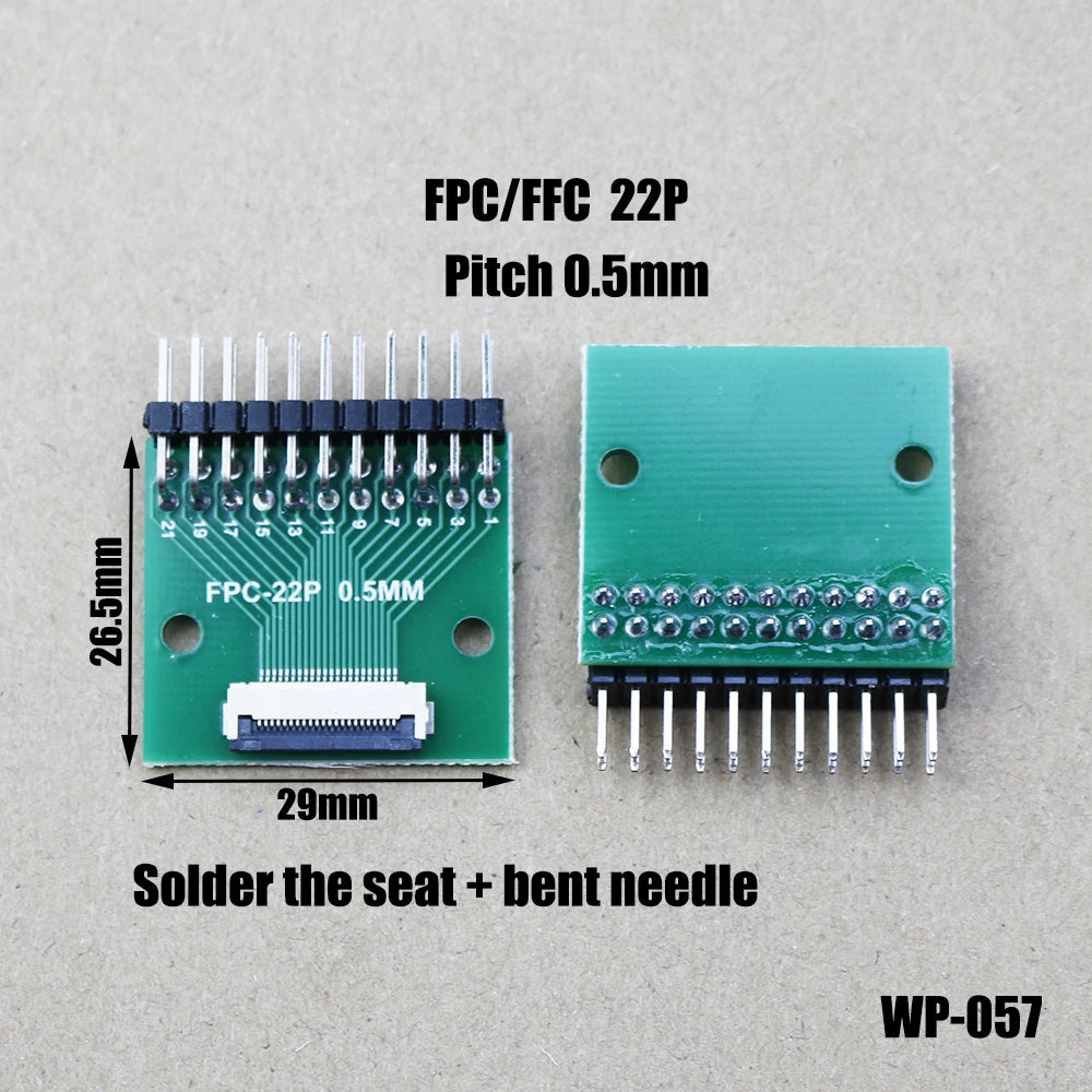 1pcs 4/6/8/10/12/15/16/18/20/22/24/26/30/34/36/40/42/45/50/56 Pin FPC/FFC Adapter Board 0.5mm To 2.54mm Connector