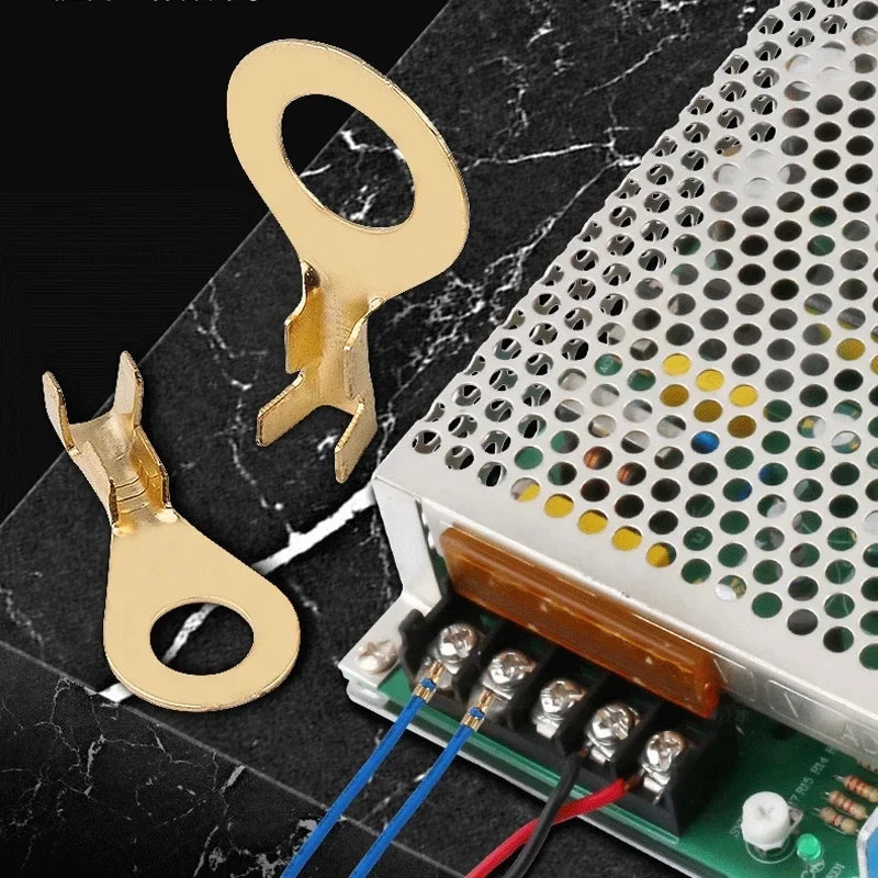 150pcs Boxed Terminal Block Wire Connector M3/M4/M5/M6/M8/M10 O-type Ground Lugs Terminal Cold-Pressed Copper Tab Wiring Nose
