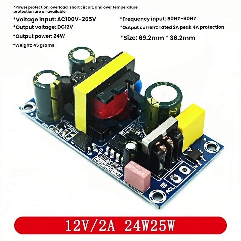AC-DC 5V 700mA 12V 300mA 3.5W Isolated Switch Power Supply Module Buck Converter Step Down Module 220V turn 5V/12V