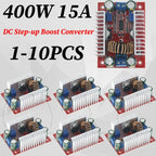 DC 400W 15A Step-up Boost Converter Constant Current Power Supply LED Driver DC8.5V-50V to DC10V-60V Voltage Charger Step Up Mod