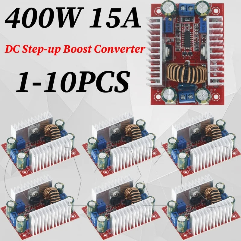 DC 400W 15A Step-up Boost Converter Constant Current Power Supply LED Driver DC8.5V-50V to DC10V-60V Voltage Charger Step Up Mod