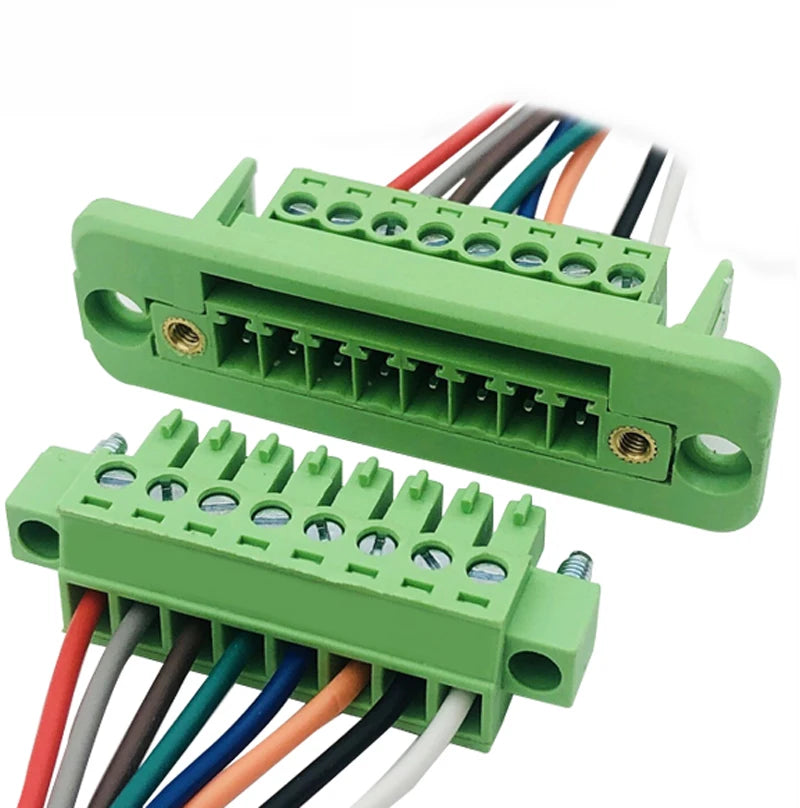 5/10Set 15EDGWC Pitch 3.81mm 2P/3P/4P/5P/6P/8P/9P Pluggable Terminal Block Connector JM15EDGKM 3.81mm Pitch