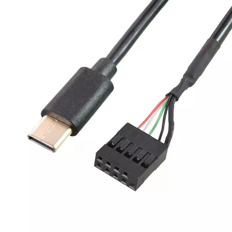 PC Computer motherboard 9P to Micro USB to DuPont 2.54mm 5Pin DuPont USB to Micro USB data Cord Aluminum foil + woven mesh cable