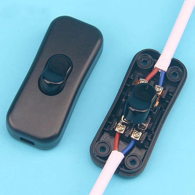 New 1Pc Light Switch AC 250V ON/OFF Table Desk Lamp Cord Toggle Rocker Switches Control For LED Lights Wiring Electric Switch