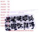 10 kinds of TO-92 specifications mixed electronic components 200 triode PNP NPN transistor kit Component box 2n222 BC337 BC327