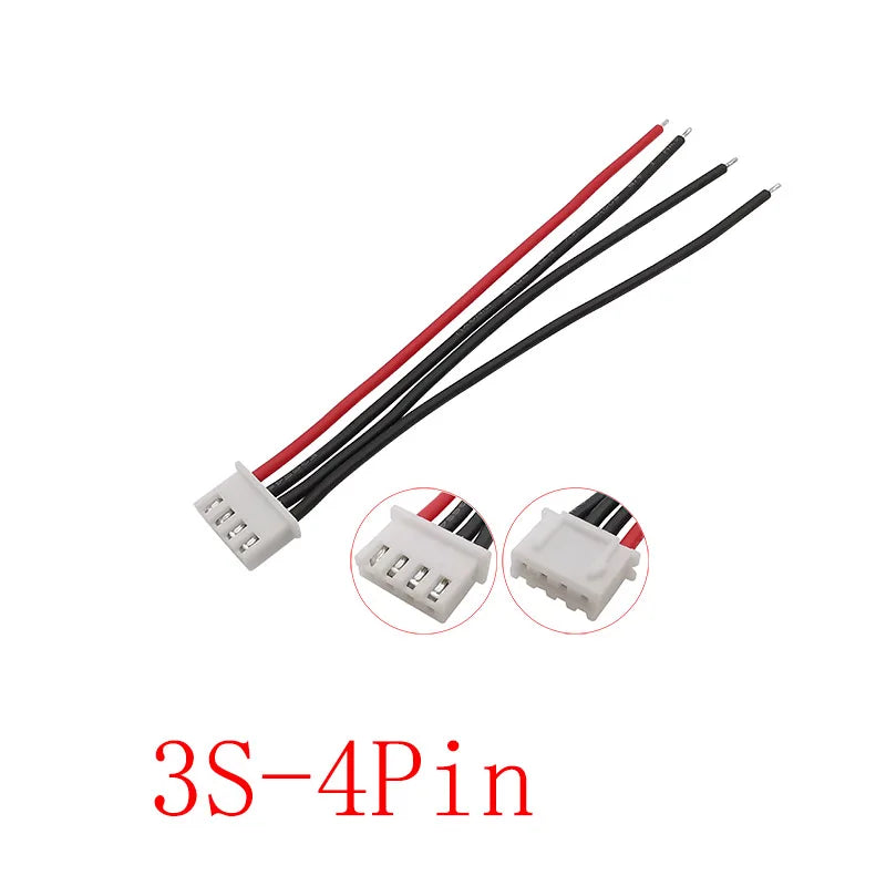 5Pcs JST-XH 2.54mm Pitch 1/2/3/4/5/6/7S Balancer Cable 22AWG Silicone RC Lipo Battery Balancer Charger Plug Wire Connector