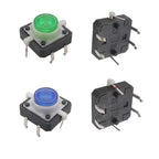 Tactile Push Button Switches 12x12x7.3mm 4 Pin Illuminated Tact Switch LED Light Button Reset Momentary Switches 12*12*7.3mm