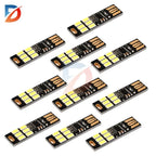 10/5/1PCS Mini 5730 USB Night Light 6 LED Light 5V Touch Sensor Dimmable for Power Bank Computer Laptop Book Reading Table Lamp