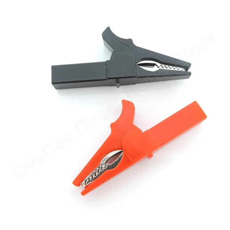 red+black 20/50A PVC Alligator Crocodile Clip Clamp Socket Plug Handle Test Cable Probe 4mm Banana Plug Electric Battery
