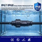 Type-C 3.1/USB A IP68 Waterproof Circular Connector Male to Female Aviation Plug 20Gbit/s PD60W Outdoor Fast Data Charging Cable