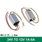 DC DC 24V To 12V 1A 2A 3A 4A 5A 10ADC-DC Converter Step Down 24V To 12V Voltage Regulator Buck Model Converter Waterproof Module