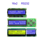 RS232 1602 16x2 LCD Display  Module  LC162D 3 size Blue Green Screen with switch AT89S5224AU Industrial Lcd Factory