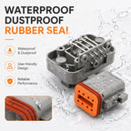 DT13 Series  Waterproof  Automotive PCB Right-Angle Header Connector 2/3/4/6/8/12Pin Male/Female Kit for Car Truck Bus Marine