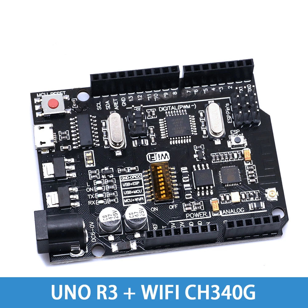 UNO R3 Official Box ATMEGA16U2 / UNO+WiFi R3 Original ATMEGA328P Chip CH340G For Arduino UNO R3 Development Board WeMos ESP8266