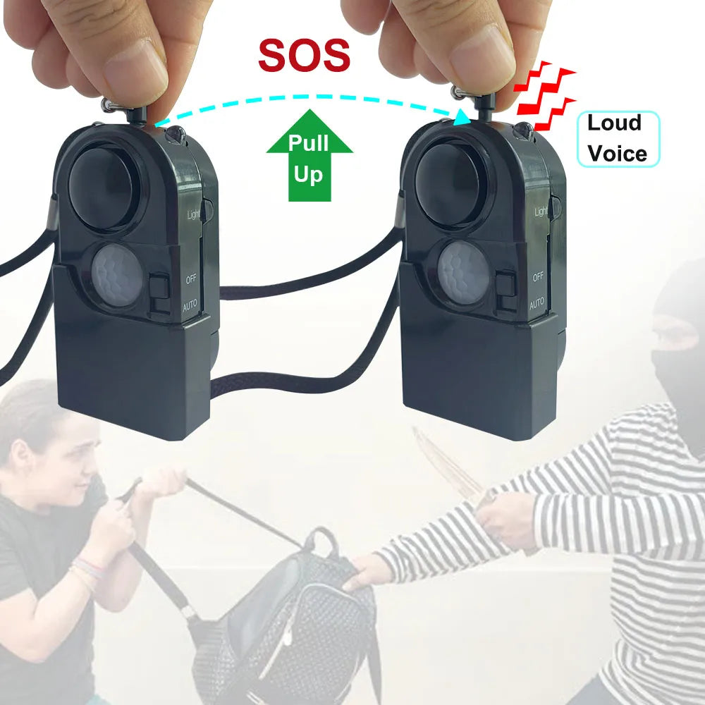 3pcs Camping Travel Motion Sensor Alarm Portable Mini PIR Infrared Movement Detector 120dB Wireless Home Security Self-defense