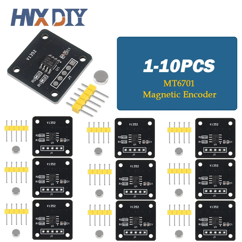 1/5/10pcs MT6701 Magnetic Encoder Magnetic Induction Angle Measurement Sensor Module 14bit High Precision Replacement AS5600