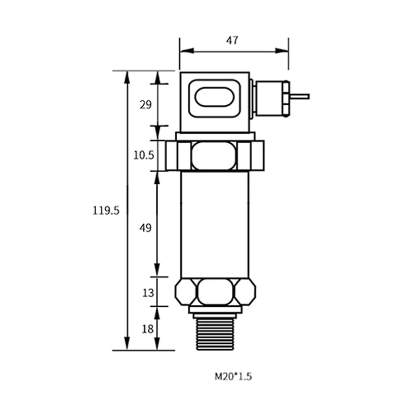 NPT1/4 Pressure Transmitter Sensor 0-100psi 1000Psi to 4-20mA 0-10V Pressure Transducer Hydraulic 0-10V 0.5-4.5V DC5V 24V Power