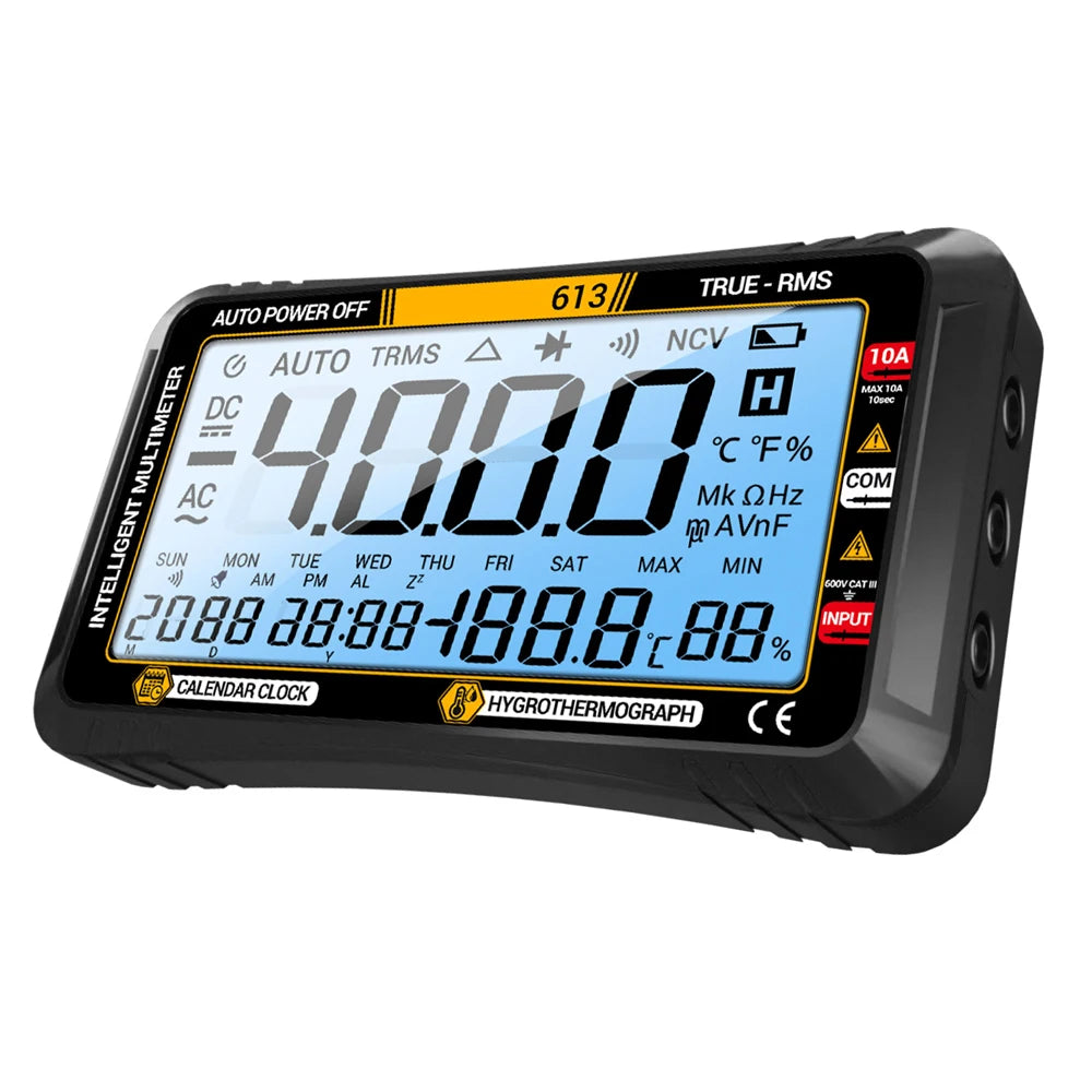 Digital Smart Multimeter Transistor Testers AC/DC True RMS Auto Electrical Capacitance Meter Voltmeter Current Voltage Tester