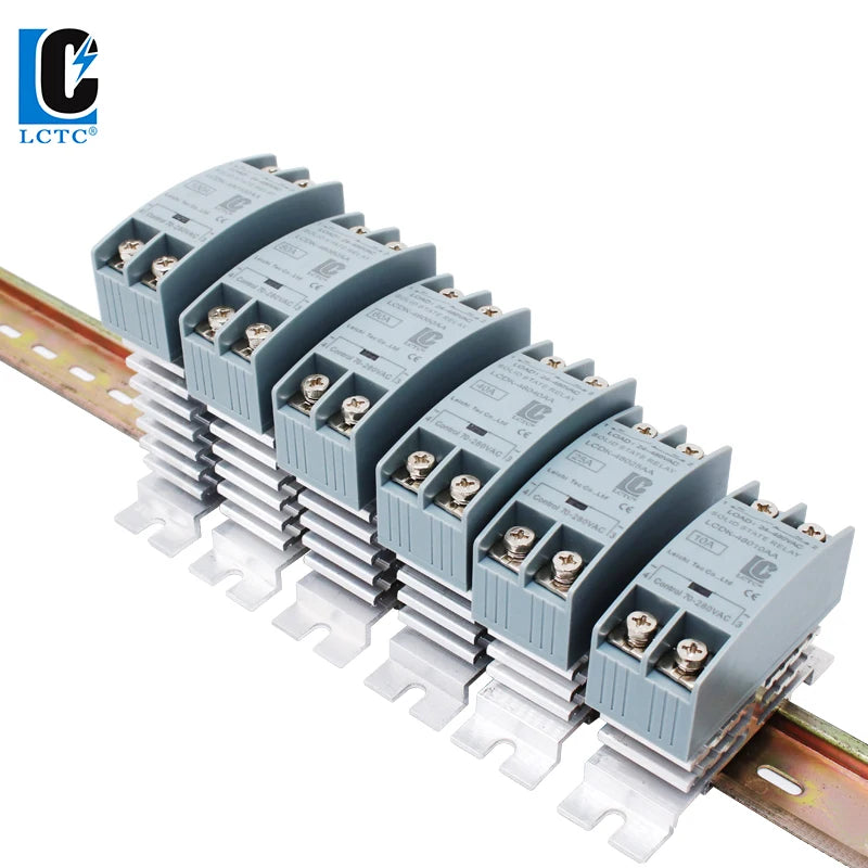 SSR Solid State Relay DIN Rail Relay With Heatsink 10A 25A 40A 60A 80A 100A 120A DC - AC DC - DC AC - AC Single Phase Control