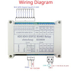 DC12V 24V ESP32 Expansion Board 8CH 10A Relay 8 Opto Isolated Input RS485 WIFI Remote Control PLC Motor LED Timer Switch
