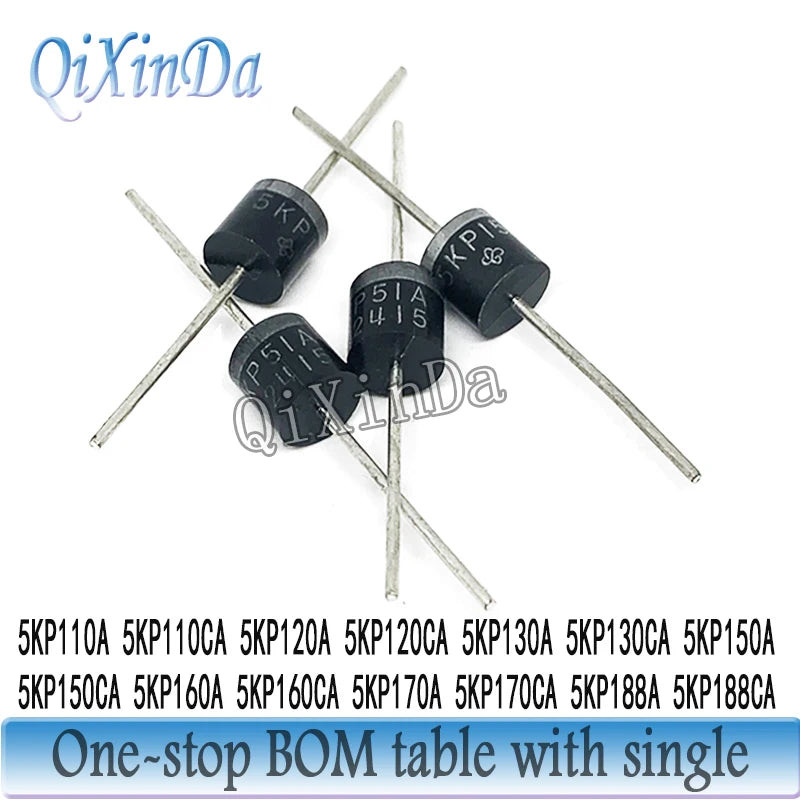 10PCS P-600 TVS Diode 5KP110A 5KP120A 5KP120CA 5KP130A 5KP130CA 5KP150A 5KP150CA 5KP160A 5KP160CA 5KP170A 5KP188A 5KP188CA