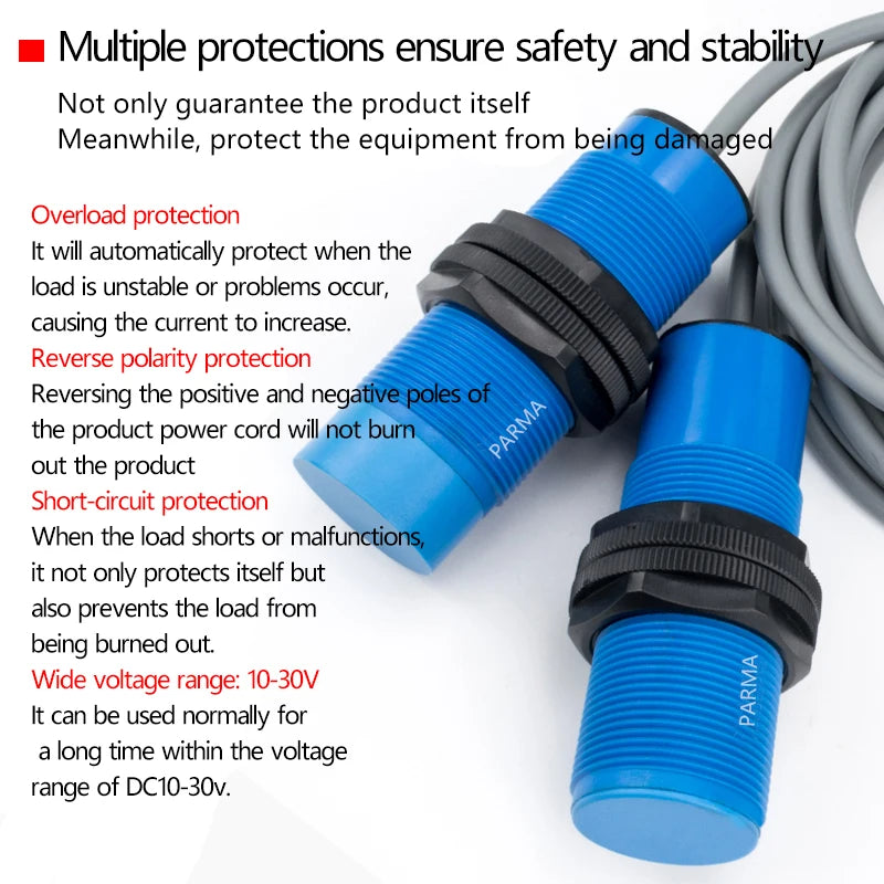 M30 capacitive proximity switch, metal and non-metal induction switch, glass liquid level detection, water switch sensor