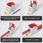 UKK 80A-500A High Current DIN Rail Power Distribution Block One Input Multiple Output Electrical Terminal Connector ```